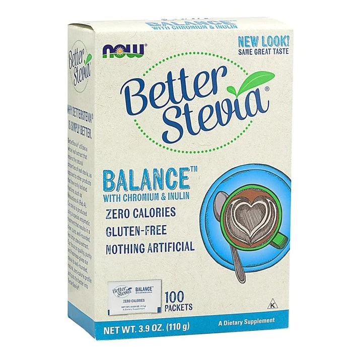 BetterStevia Balance with Chromium & Inulin - 100 packets 